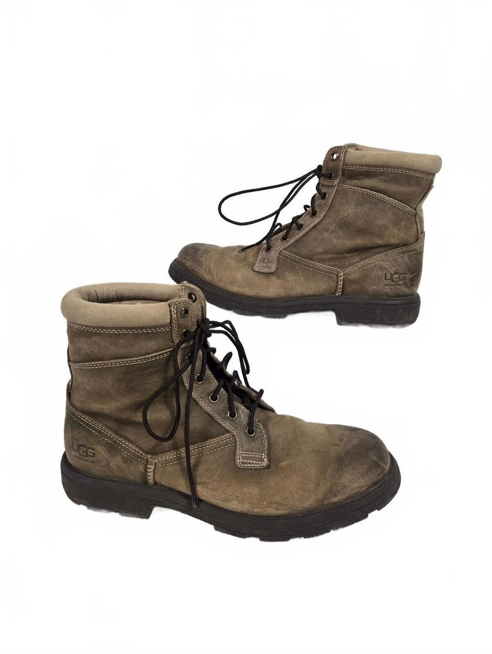 UGG Biltmore Waterproof Leather Workboots Oak Brown Men 11.5